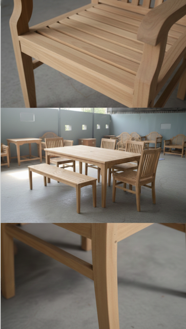Teak wood planks